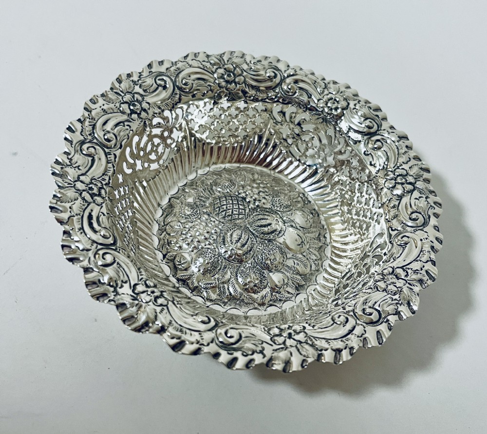 Victorian Silver Bon Bon Dish View V