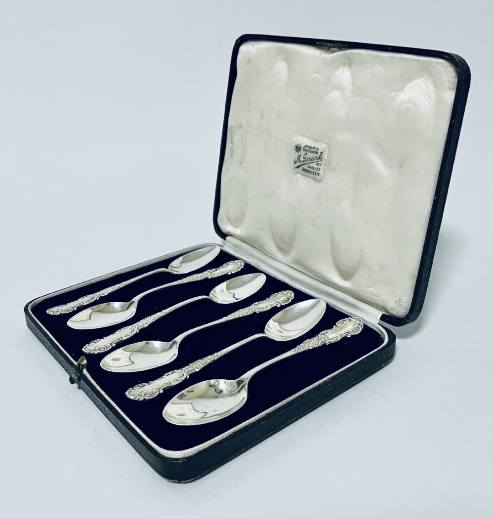 Set of Six Antique Silver Teaspoons View XIII
