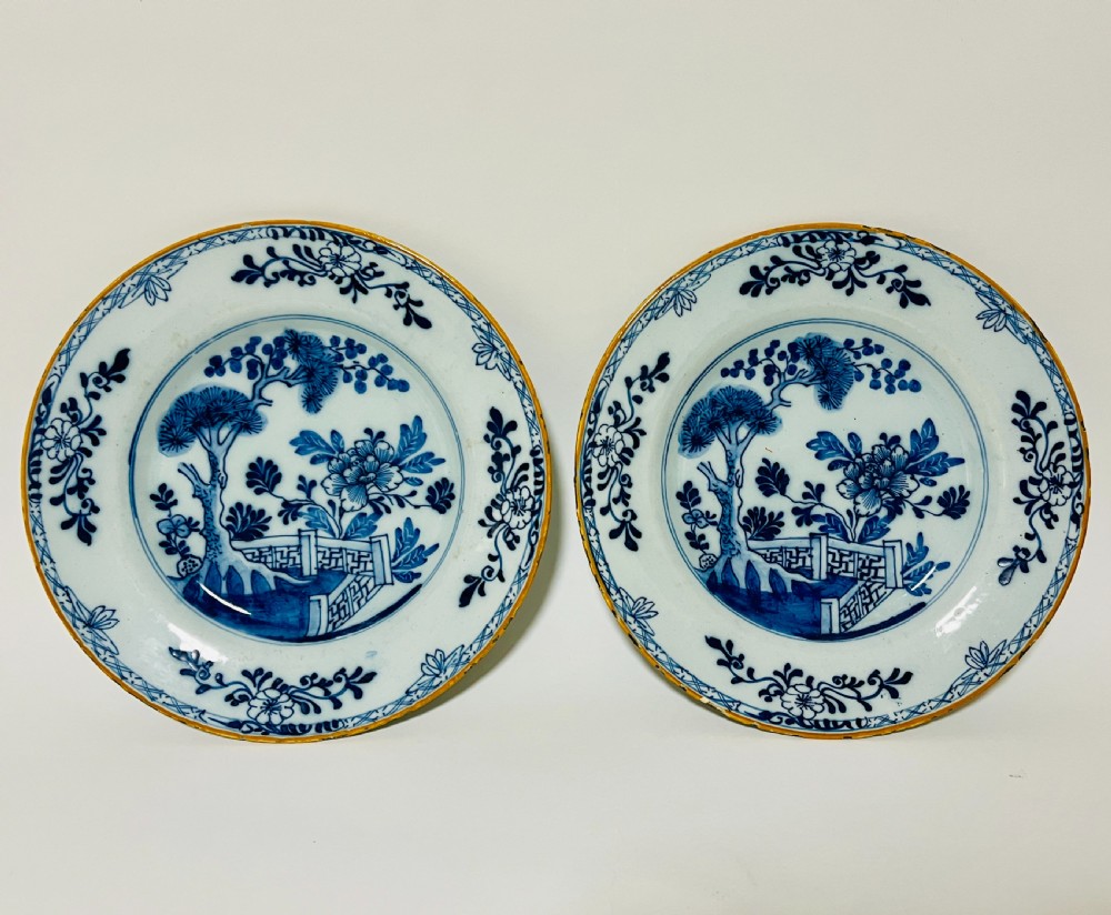 Pair of 18th Century Dutch Delft Plates