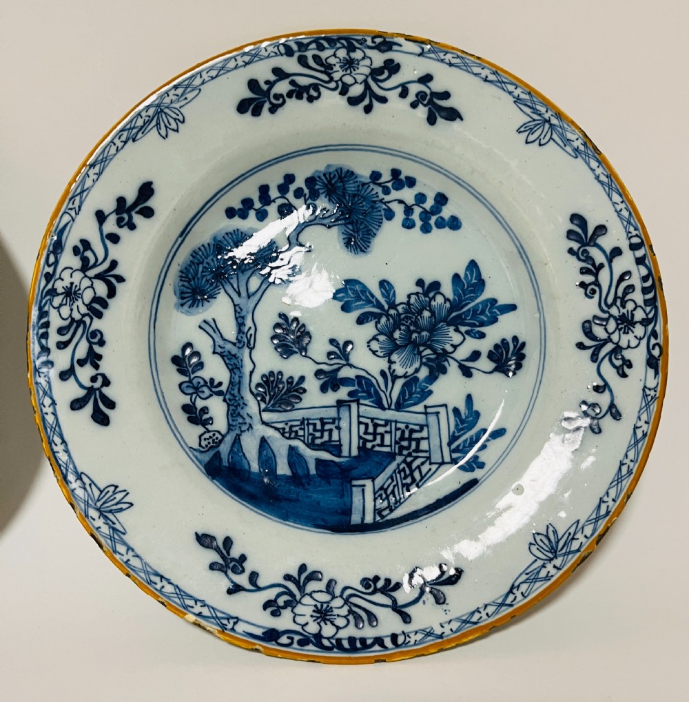 Pair of 18th Century Dutch Delft Plates View II