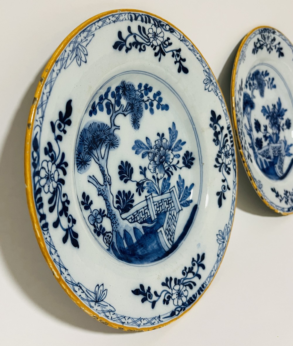 Pair of 18th Century Dutch Delft Plates View V
