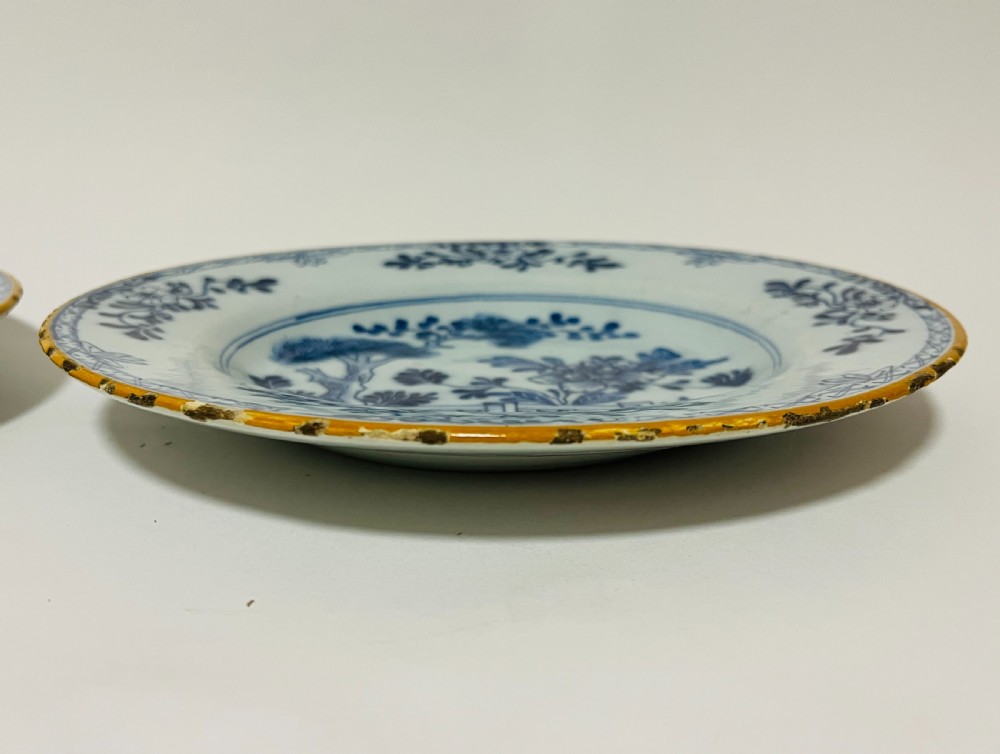 Pair of 18th Century Dutch Delft Plates View VIII