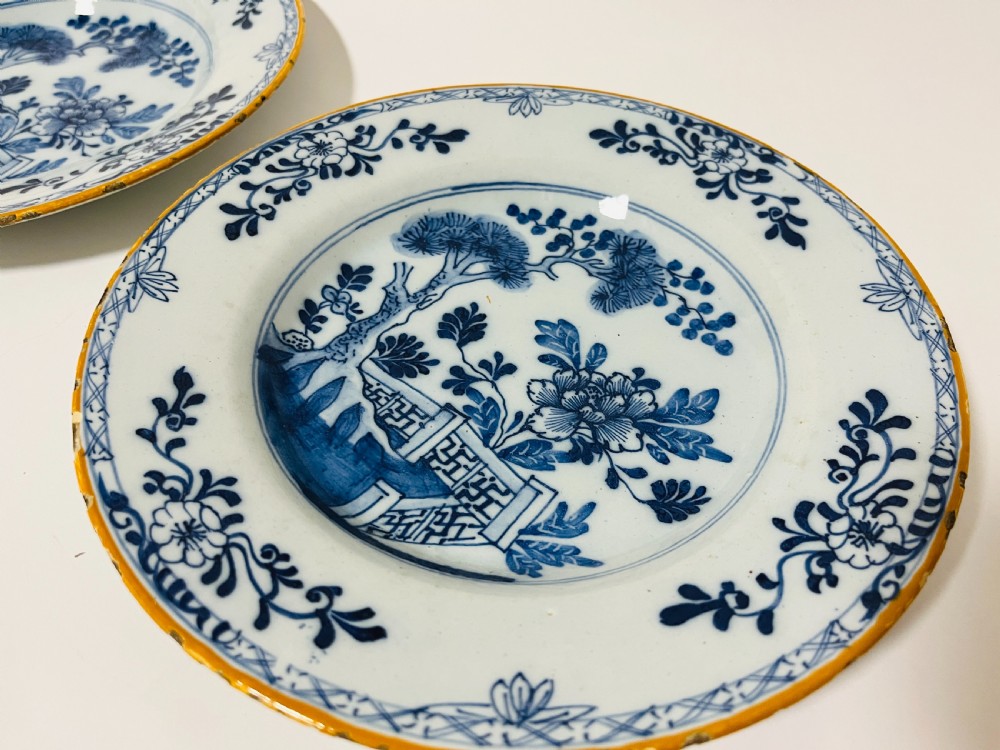 Pair of 18th Century Dutch Delft Plates View X