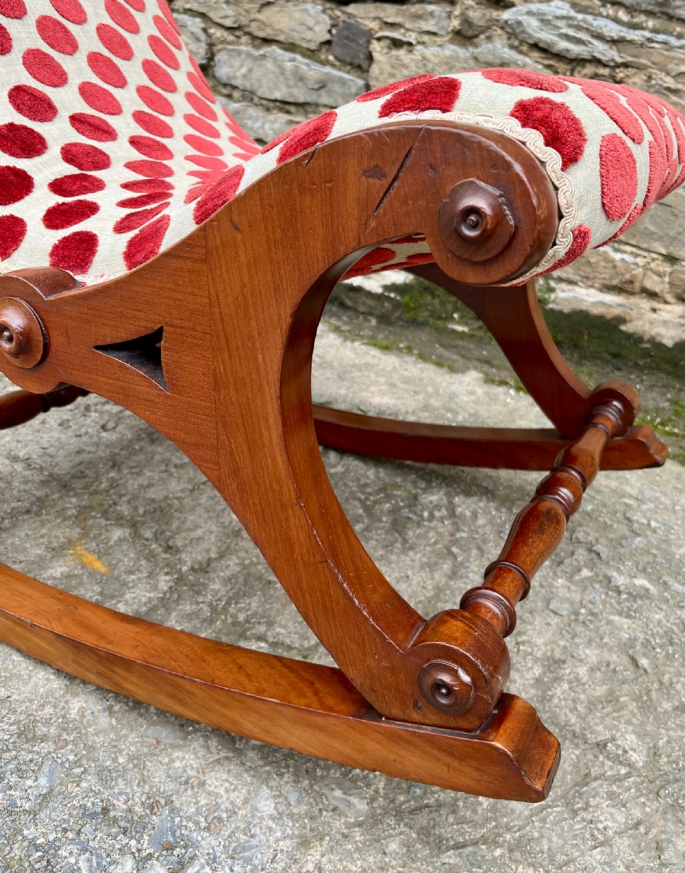 Victorian Mahogany Rocking Chair View IV