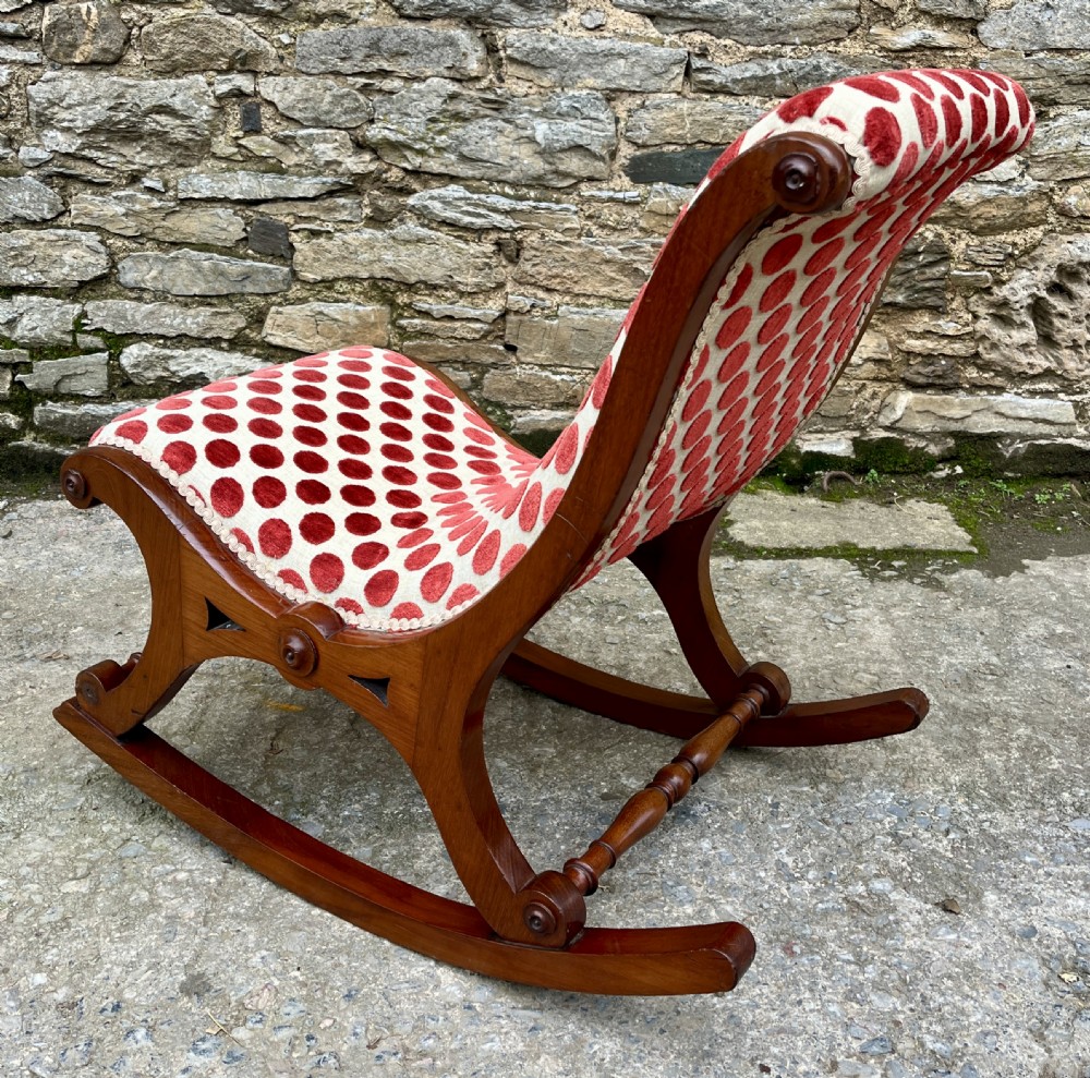 Victorian Mahogany Rocking Chair View VII