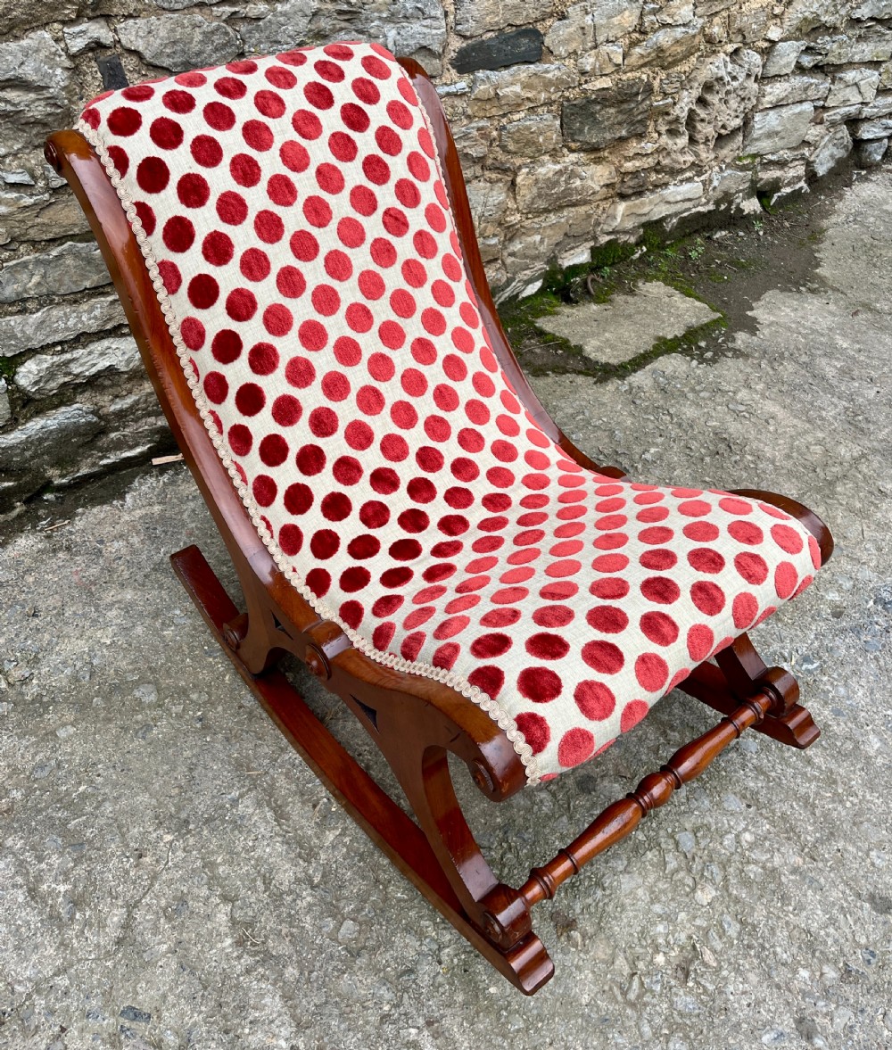 Victorian Mahogany Rocking Chair View XI