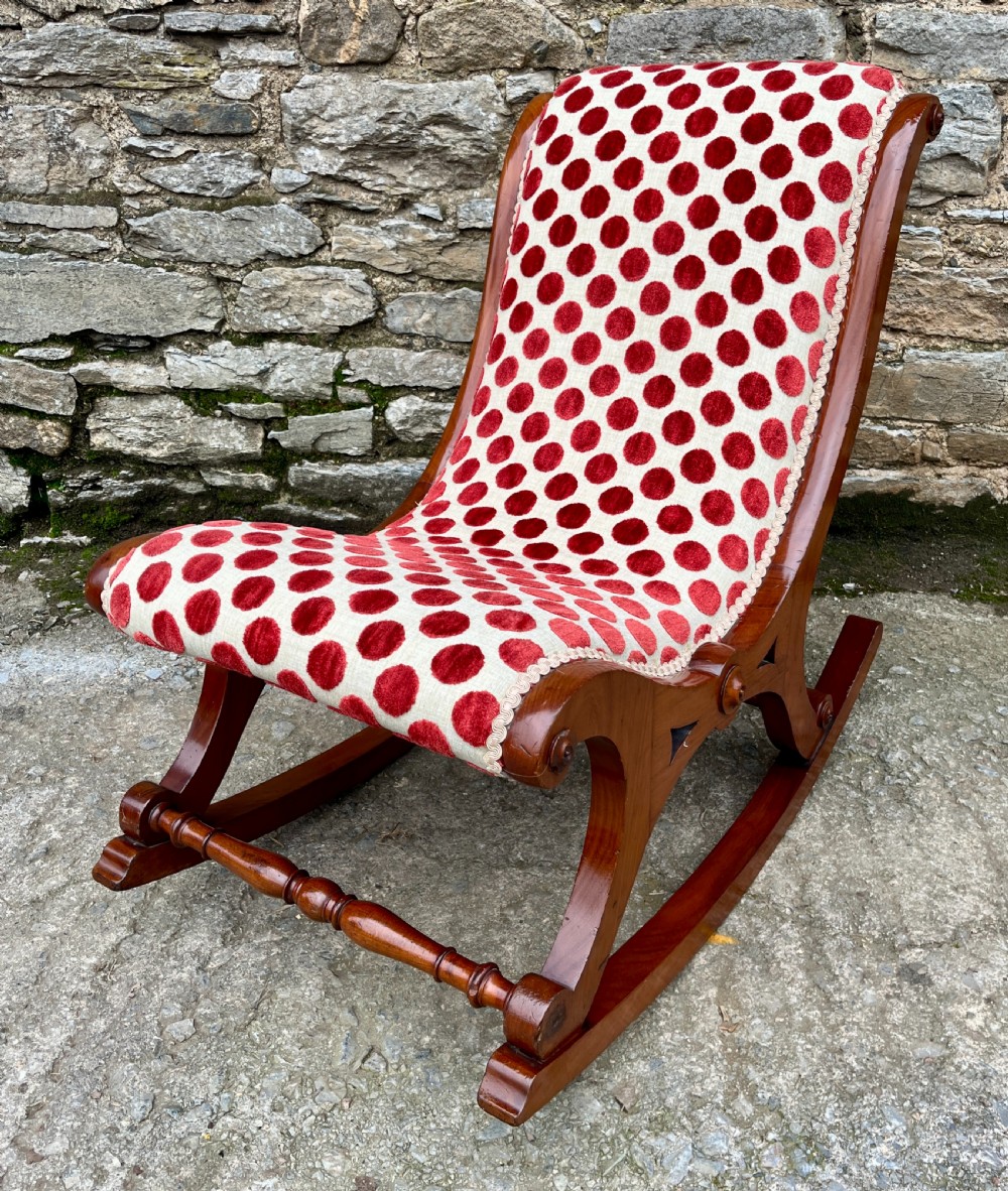 Victorian Mahogany Rocking Chair View XIV