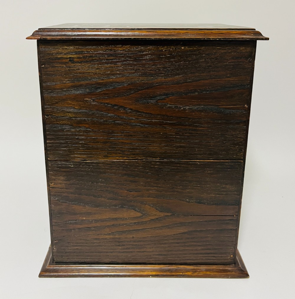 Edwardian Oak Glazed Cabinet View VIII