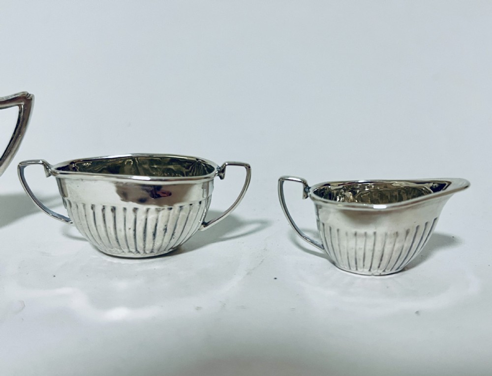 Edwardian Miniature Silver Tea Set View IX