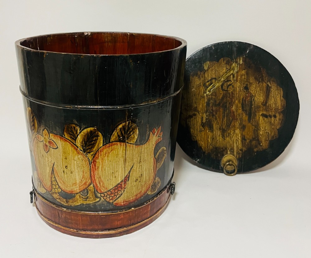 Antique Chinese Rice Barrel View V