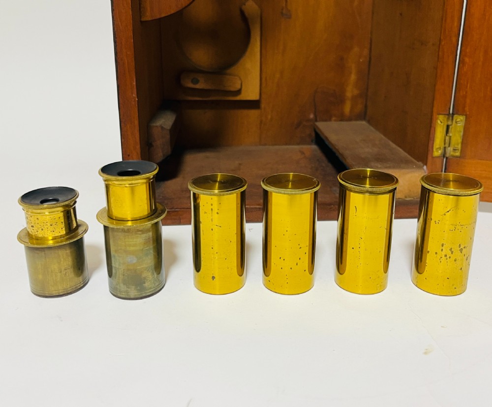 Victorian Brass Microscope View XVI