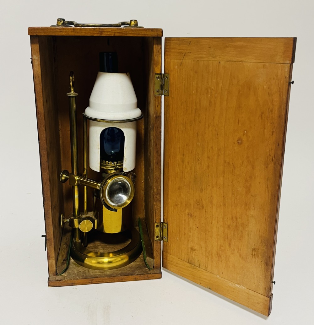 Antique Scientific Microscope Oil Lamp View III