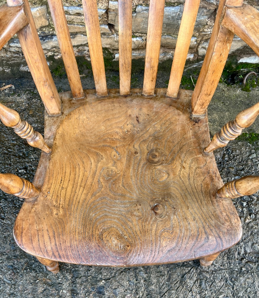 Antique Lathe Back Farmhouse Chair View II