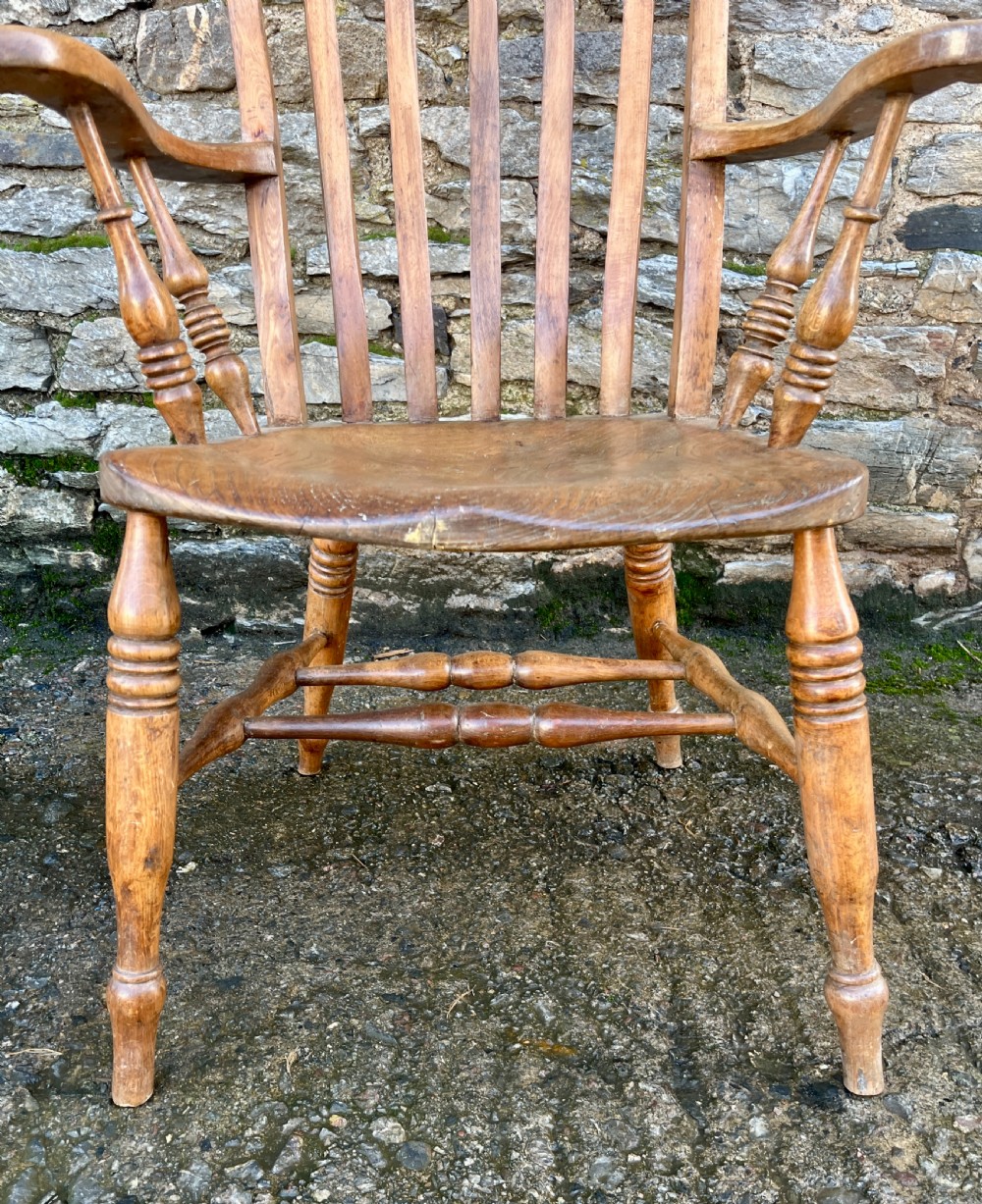 Antique Lathe Back Farmhouse Chair View VI