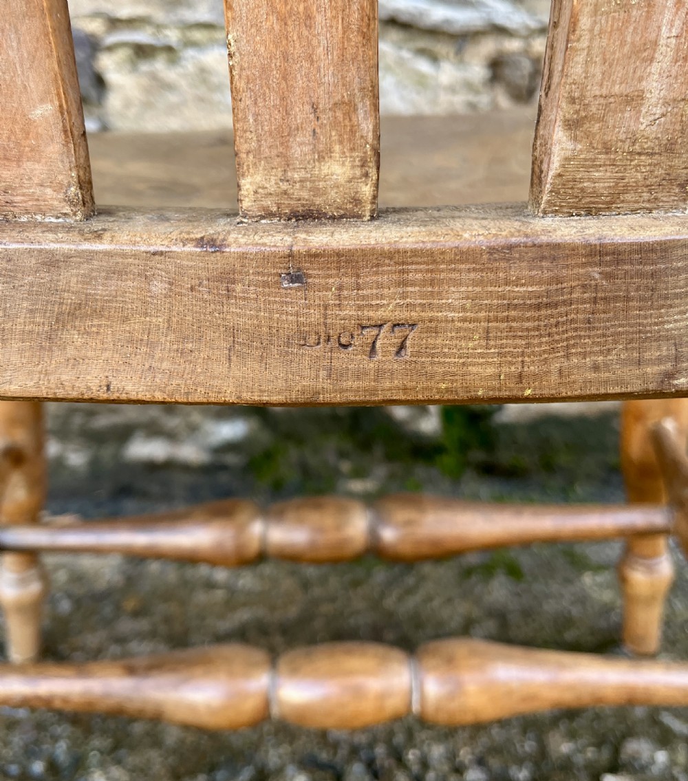Antique Lathe Back Farmhouse Chair View VII