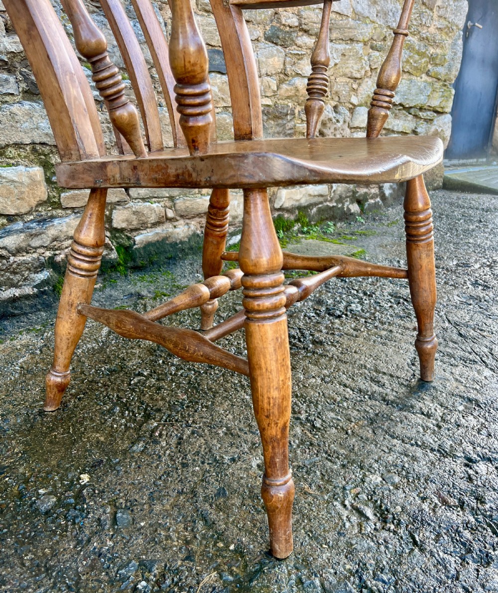 Antique Lathe Back Farmhouse Chair View VIII