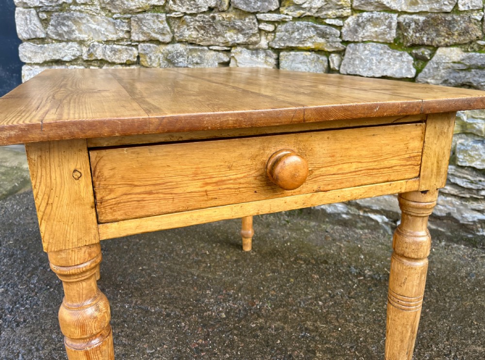 Small Antique Pine Farmhouse Table View III