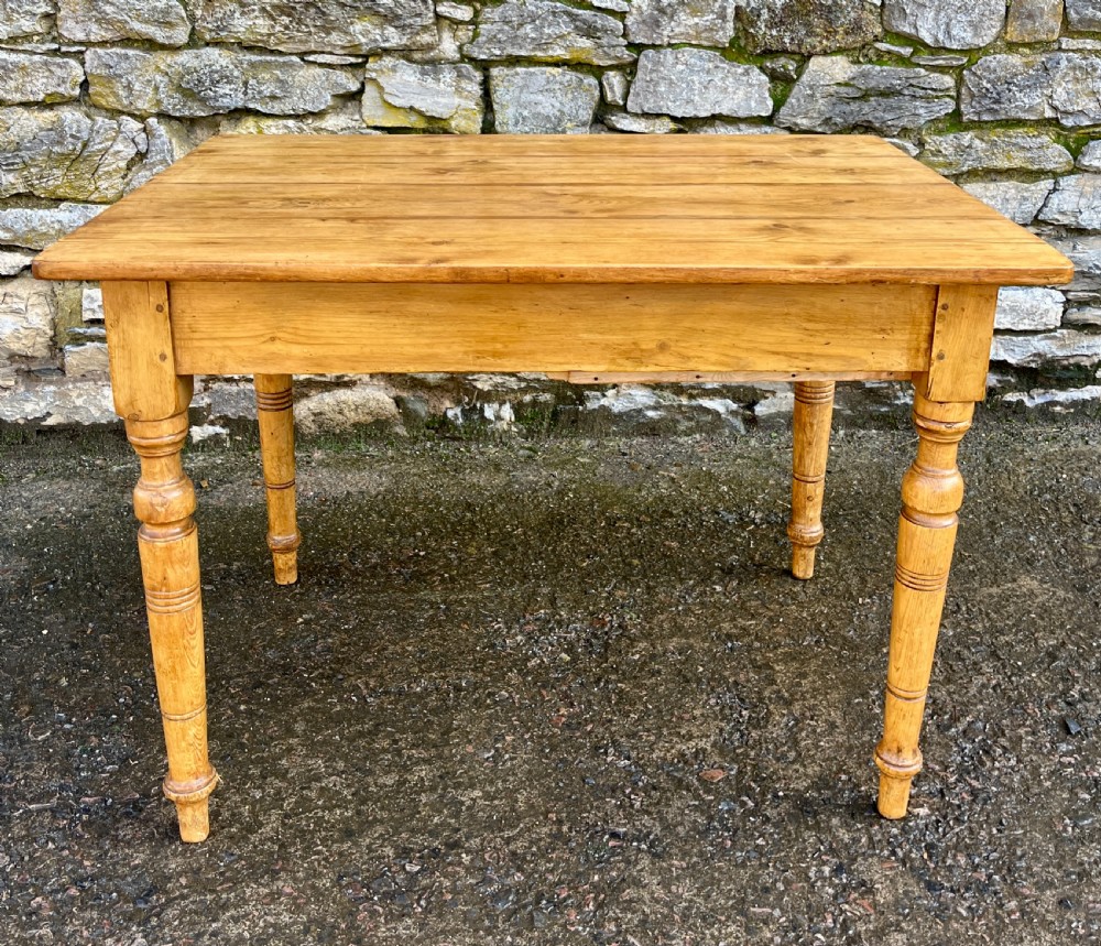 Small Antique Pine Farmhouse Table View IV