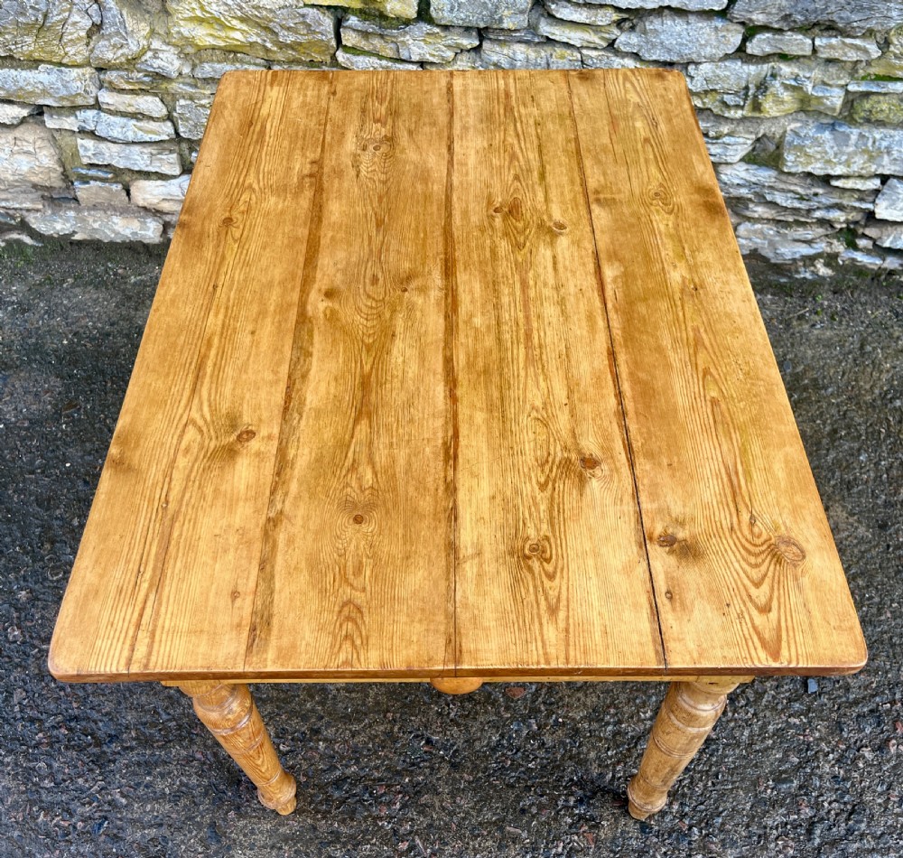 Small Antique Pine Farmhouse Table View VI