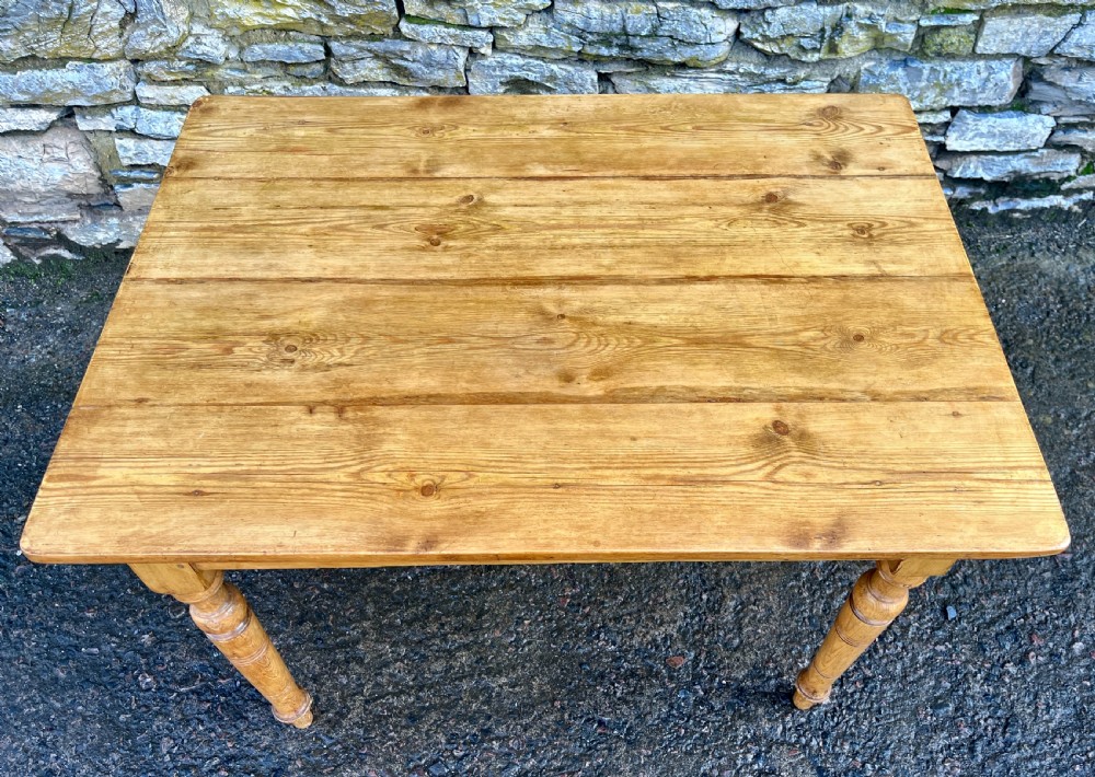 Small Antique Pine Farmhouse Table View VIII