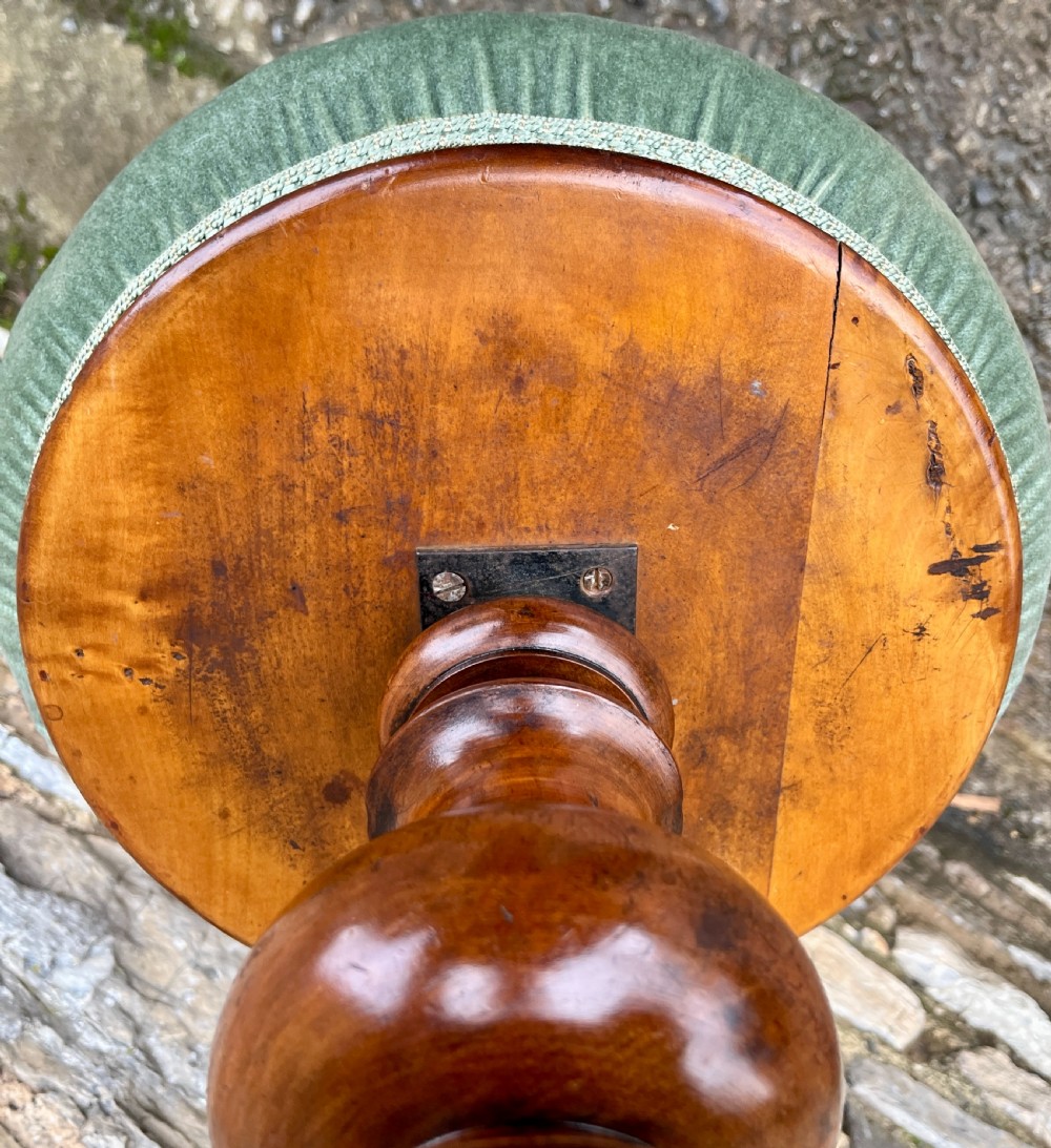 Victorian Walnut Adjustable Piano Stool View X