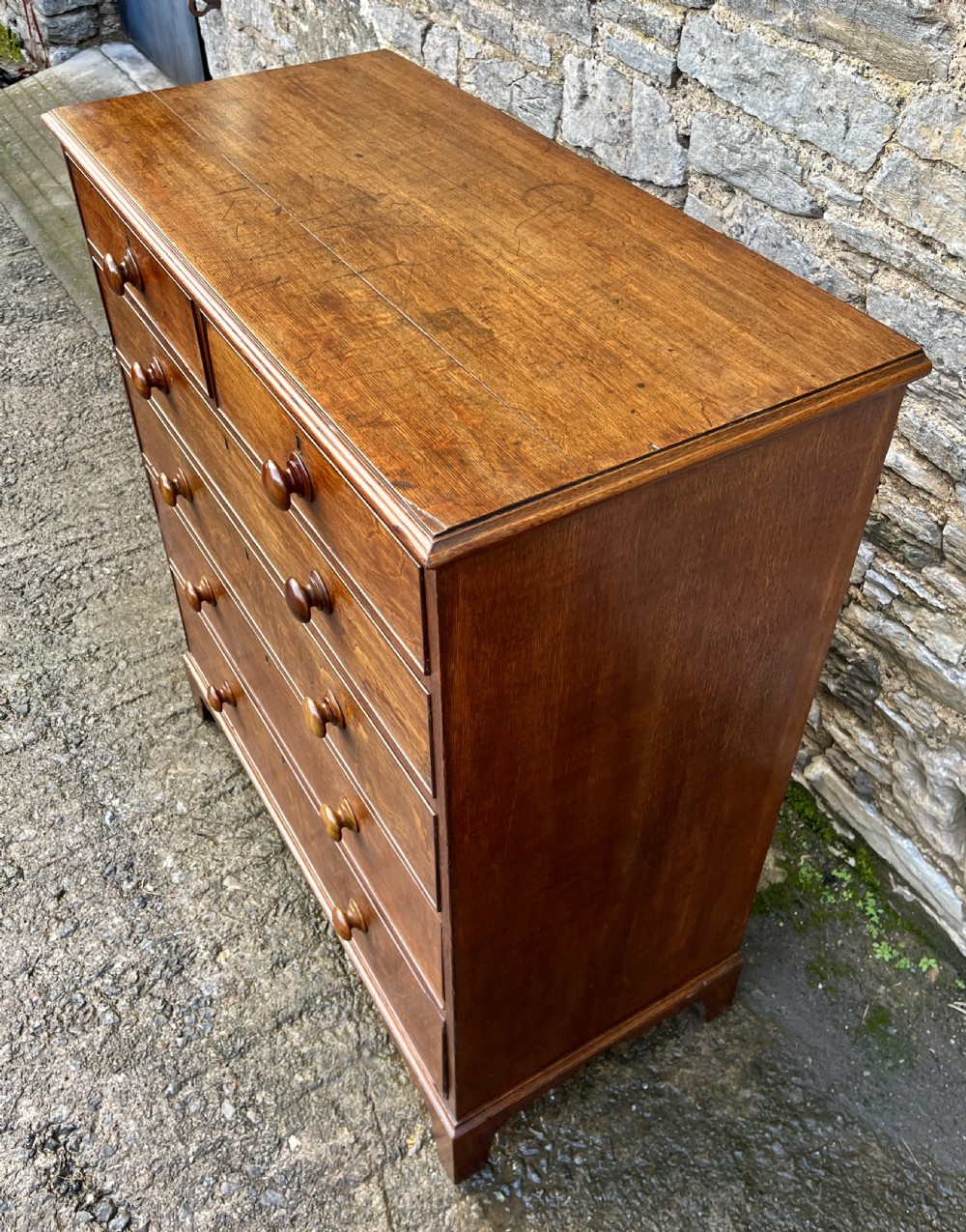 ?Large Victorian Oak Chest of Drawers View XI