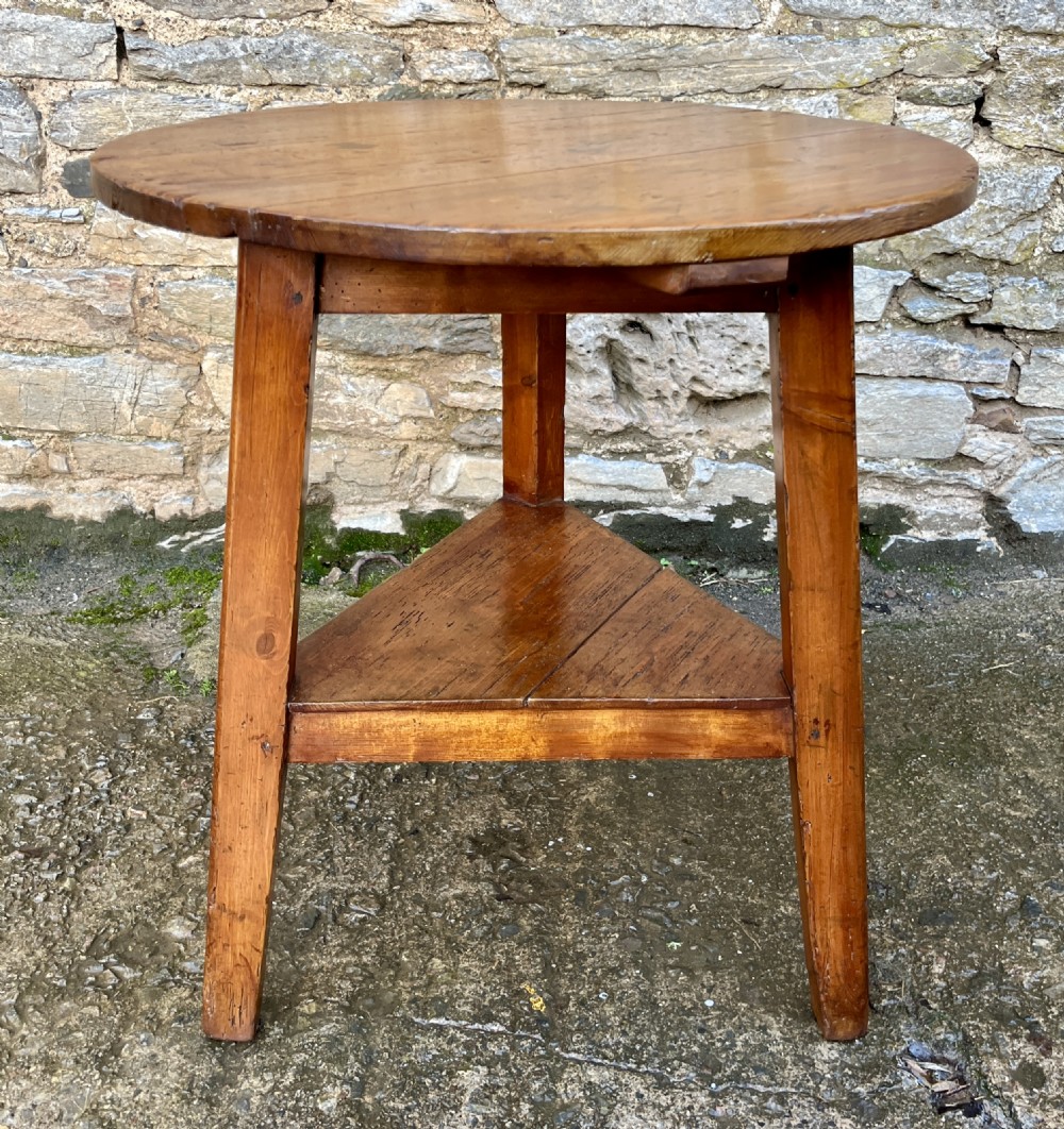 Antique Pine Cricket Table View II