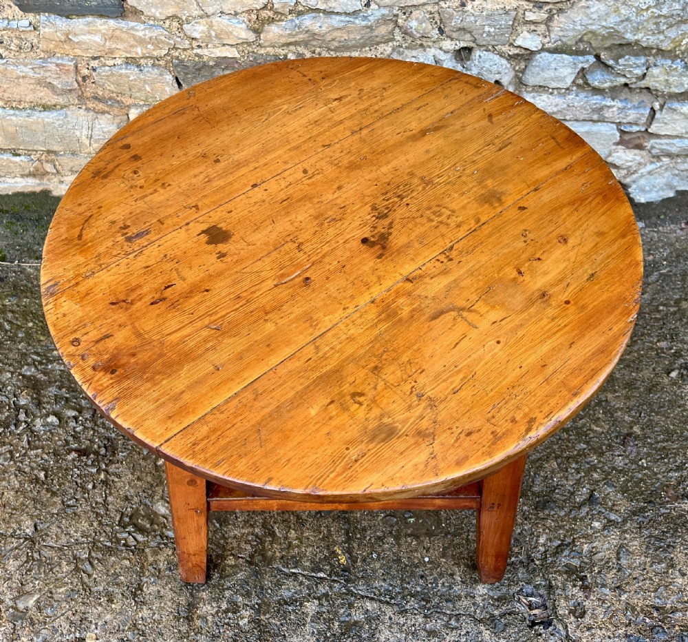 Antique Pine Cricket Table View III