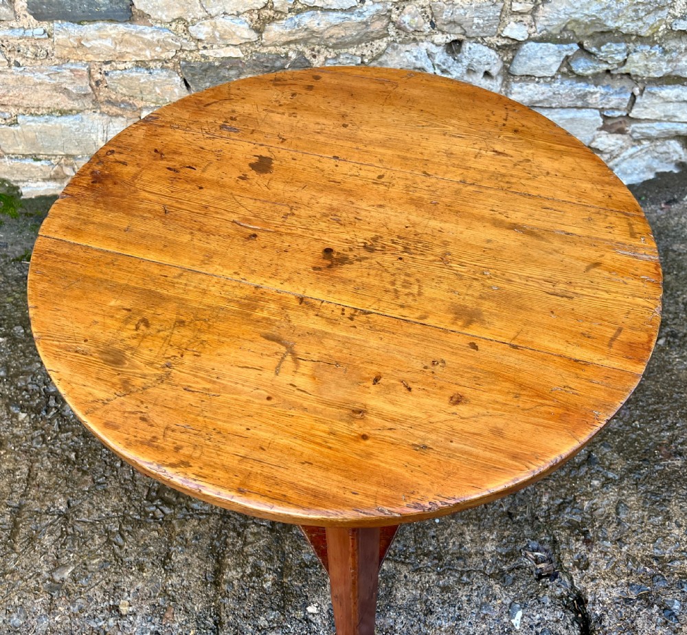 Antique Pine Cricket Table View V