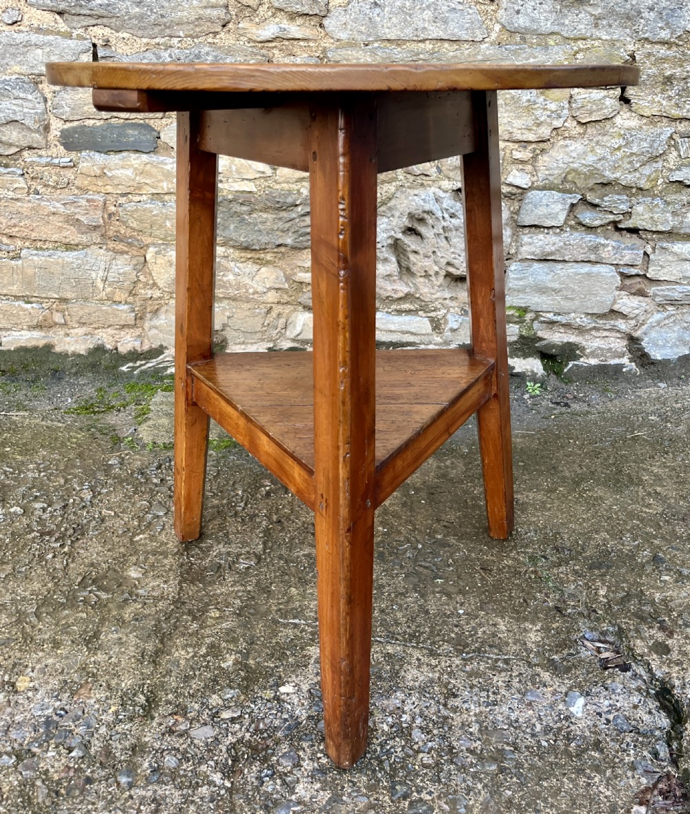 Antique Pine Cricket Table View VI