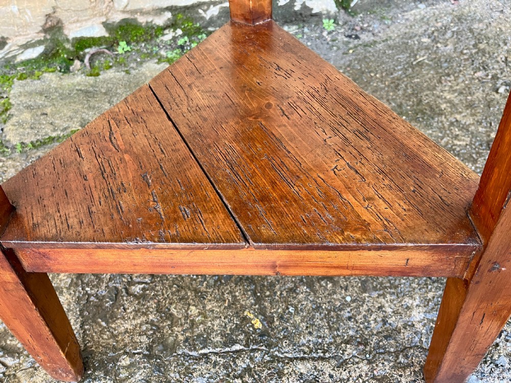 Antique Pine Cricket Table View IX
