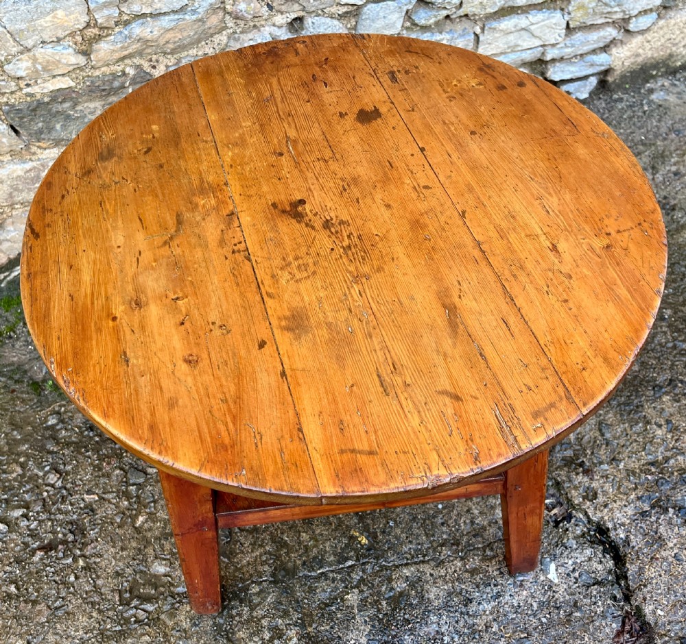 Antique Pine Cricket Table View X
