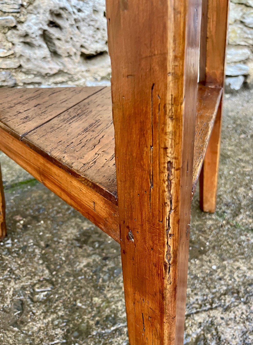 Antique Pine Cricket Table View XII