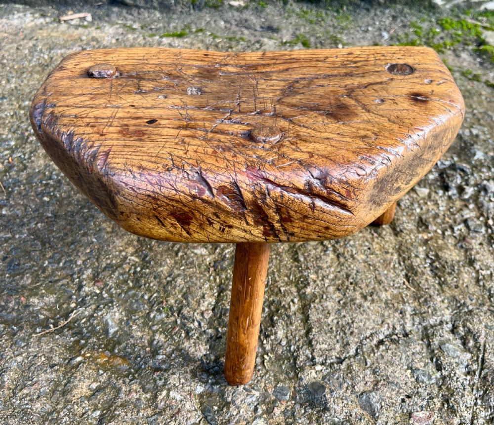 Primitive Welsh Milking Stool