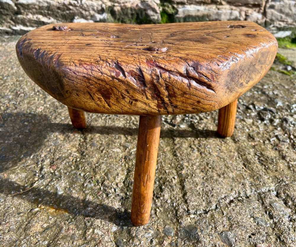Primitive Welsh Milking Stool View III