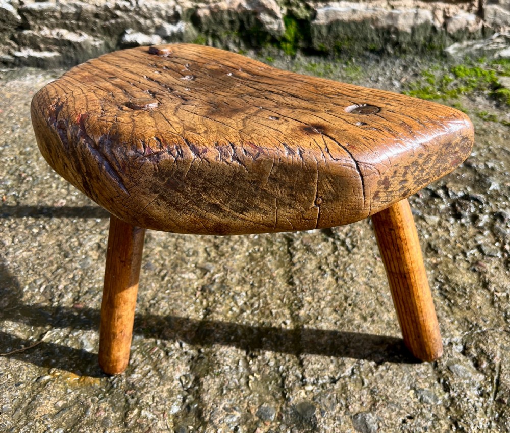 Primitive Welsh Milking Stool View IV