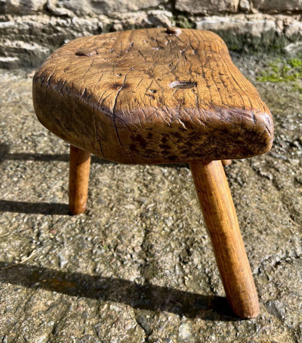 Primitive Welsh Milking Stool View VI