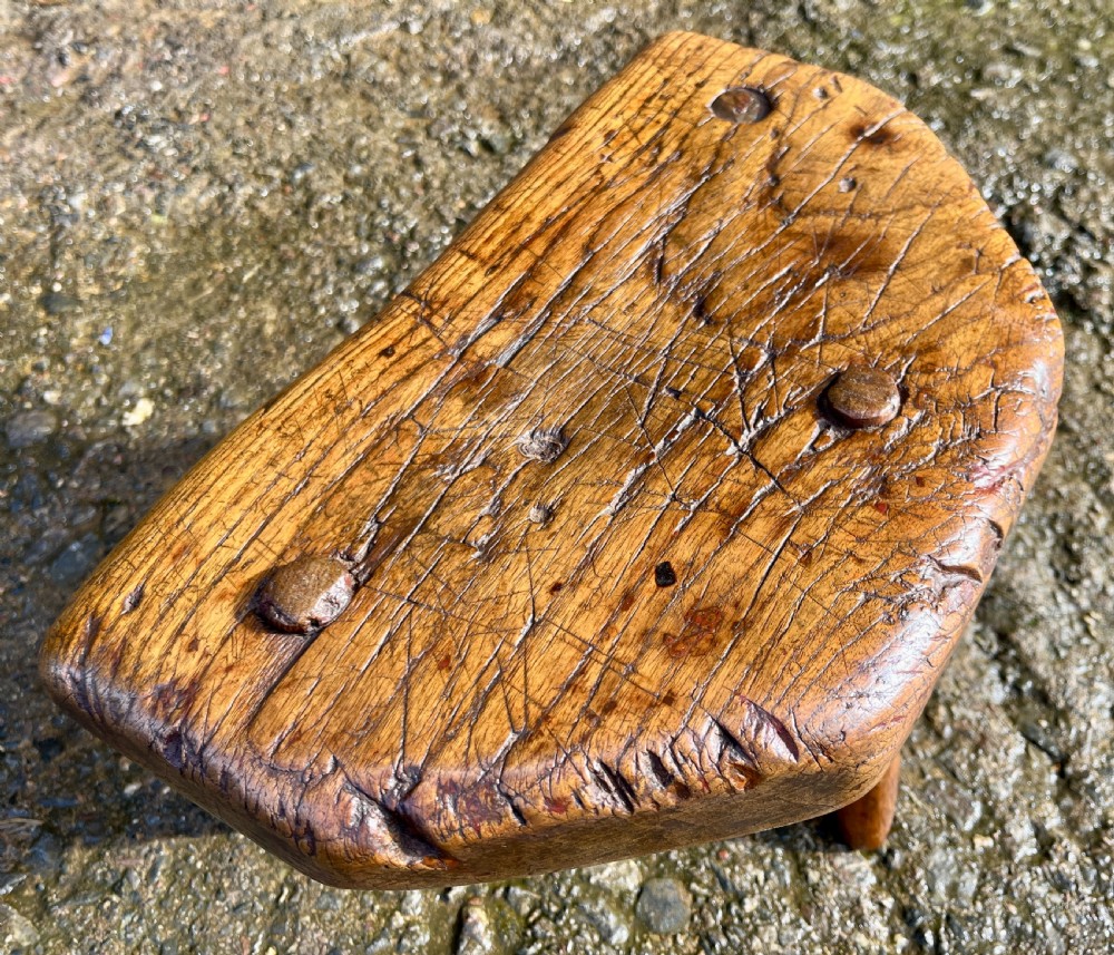 Primitive Welsh Milking Stool View IX