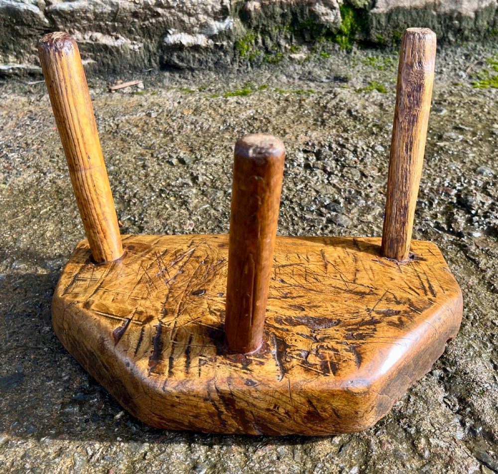 Primitive Welsh Milking Stool View XI