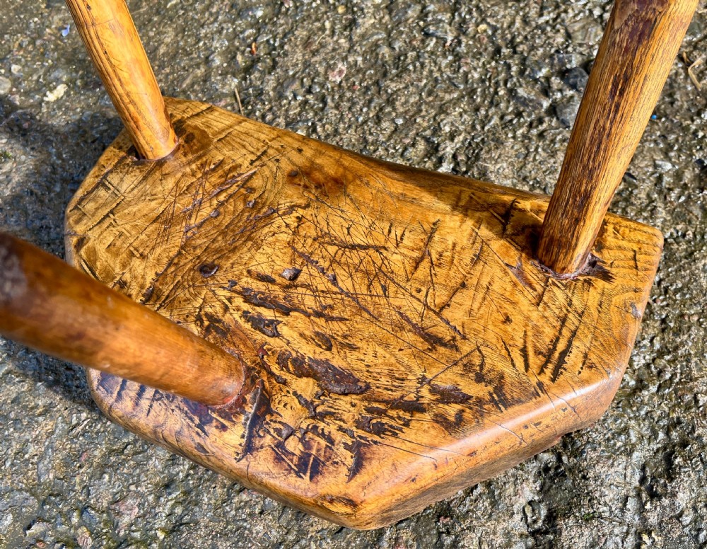 Primitive Welsh Milking Stool View XII