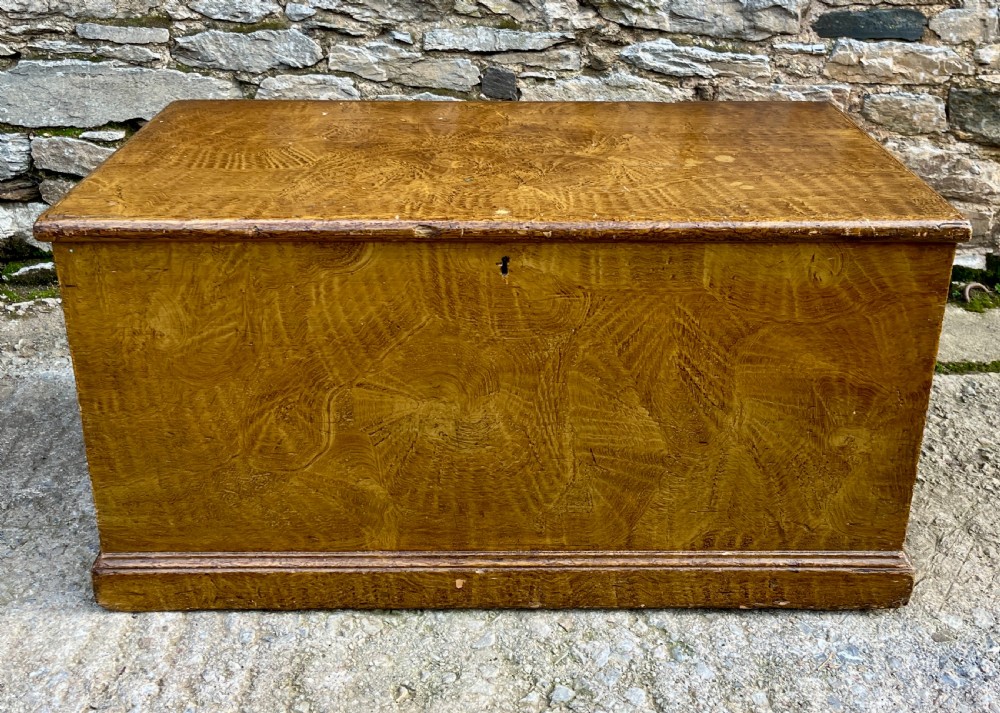 Victorian Pine Blanket Box in the Original Paint