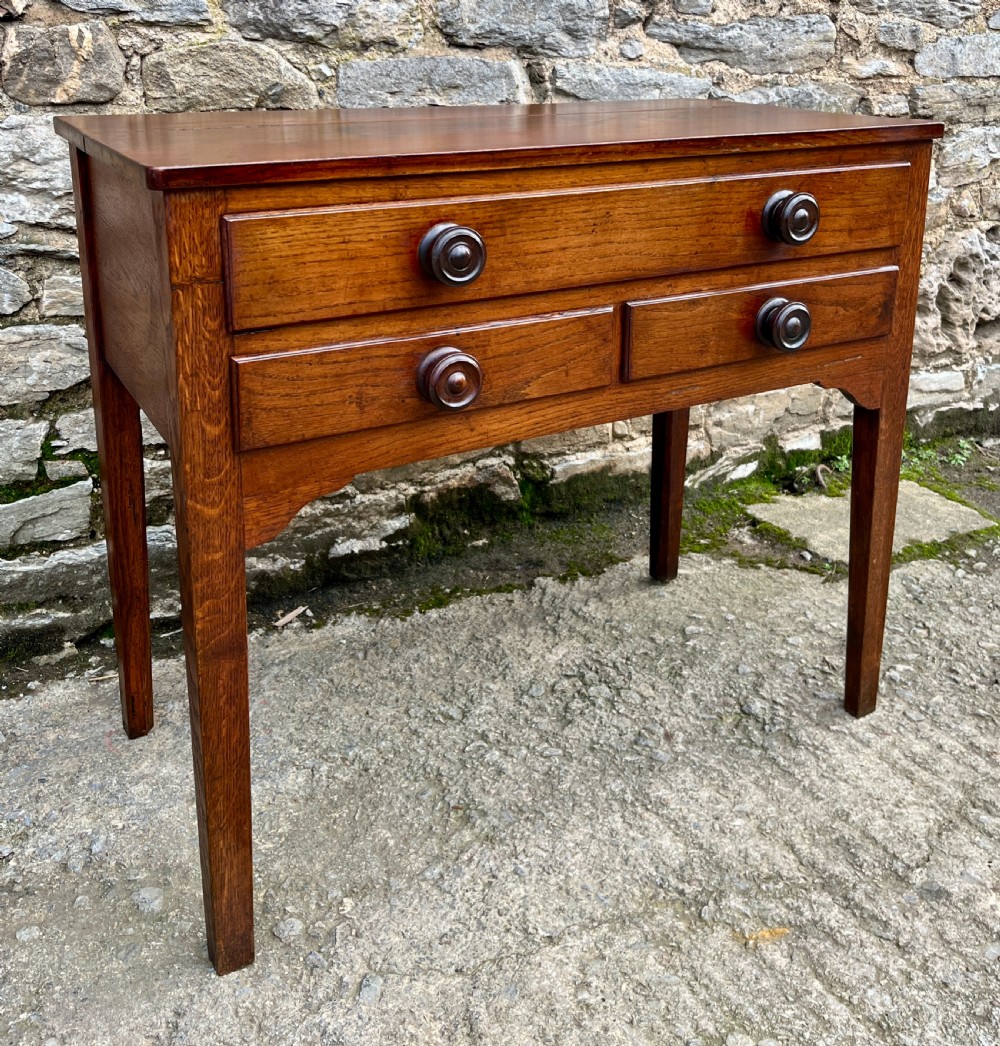 Antique Welsh Oak Side Table View IV