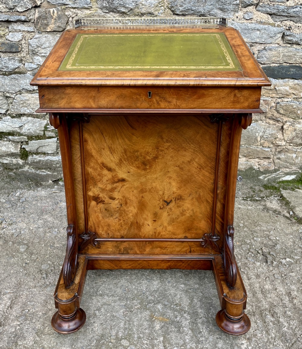 Victorian Burr Walnut Davenport