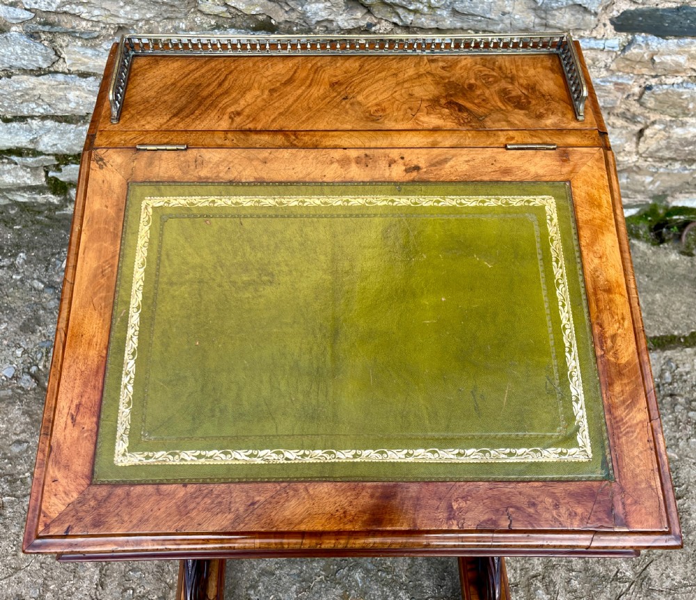 Victorian Burr Walnut Davenport View III