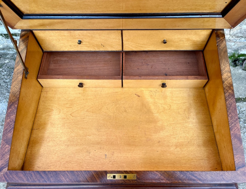 Victorian Burr Walnut Davenport View V