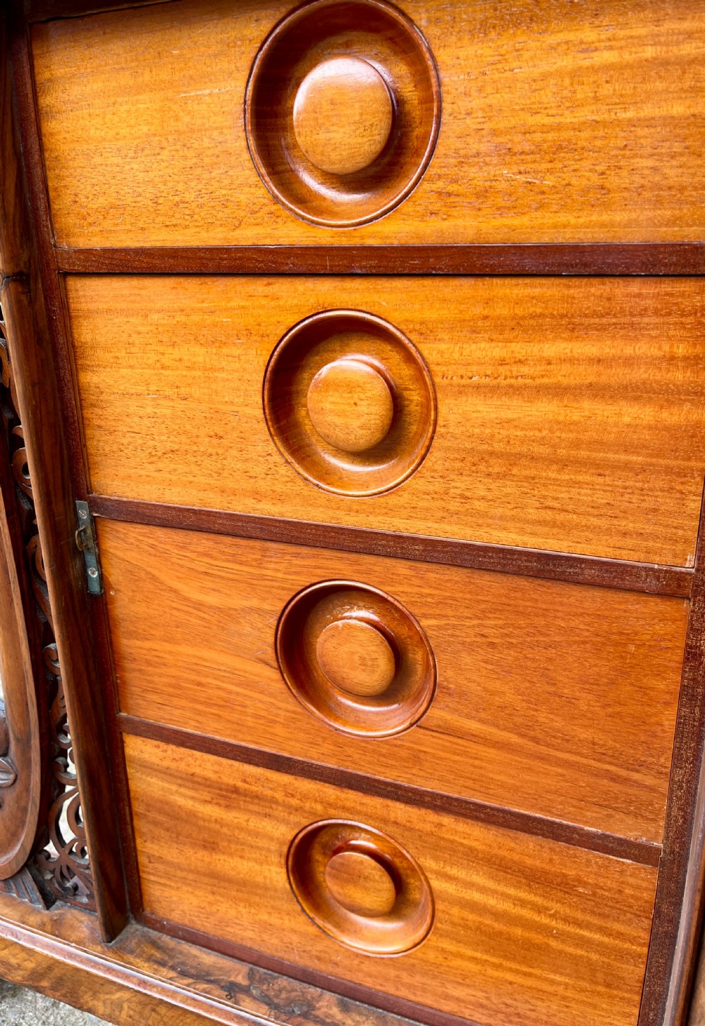 Victorian Burr Walnut Davenport View X