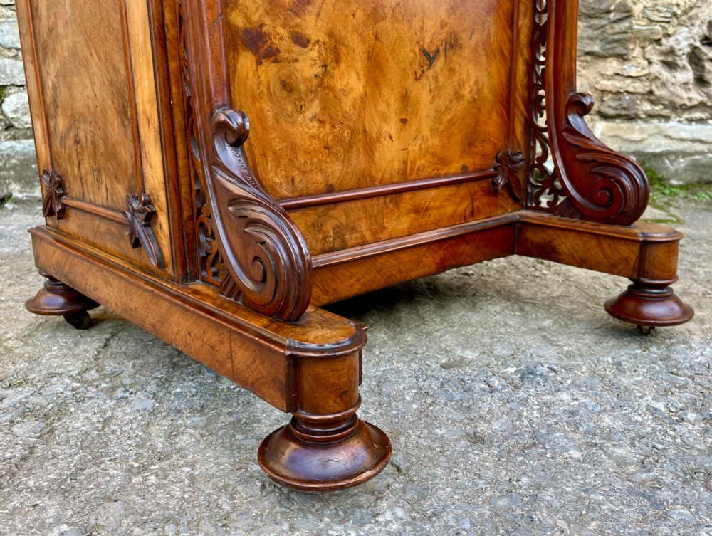Victorian Burr Walnut Davenport View XIII