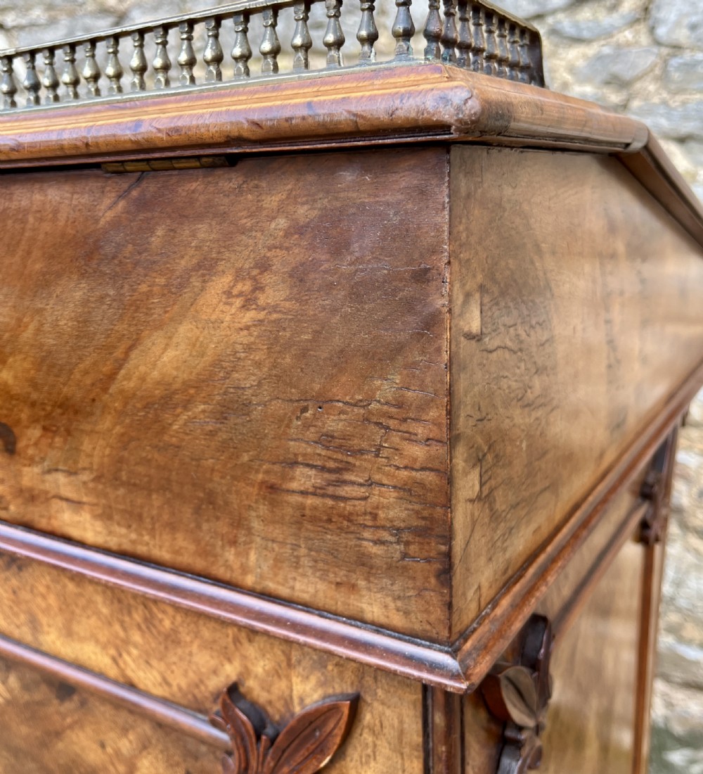 Victorian Burr Walnut Davenport View XXI