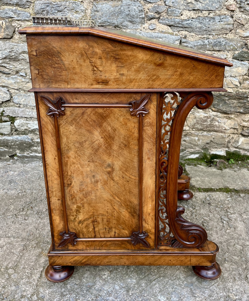 Victorian Burr Walnut Davenport View XXII