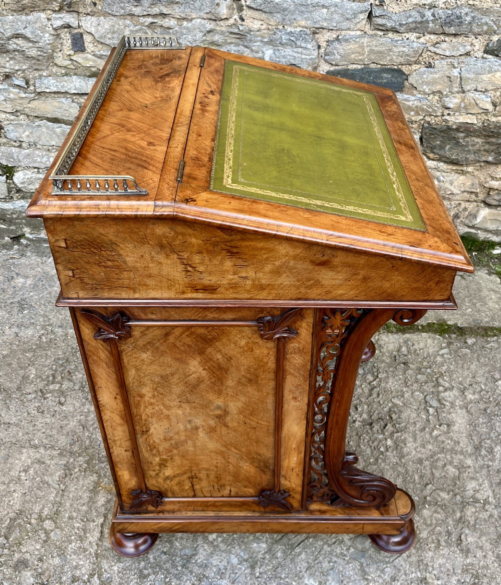 Victorian Burr Walnut Davenport View XXIII